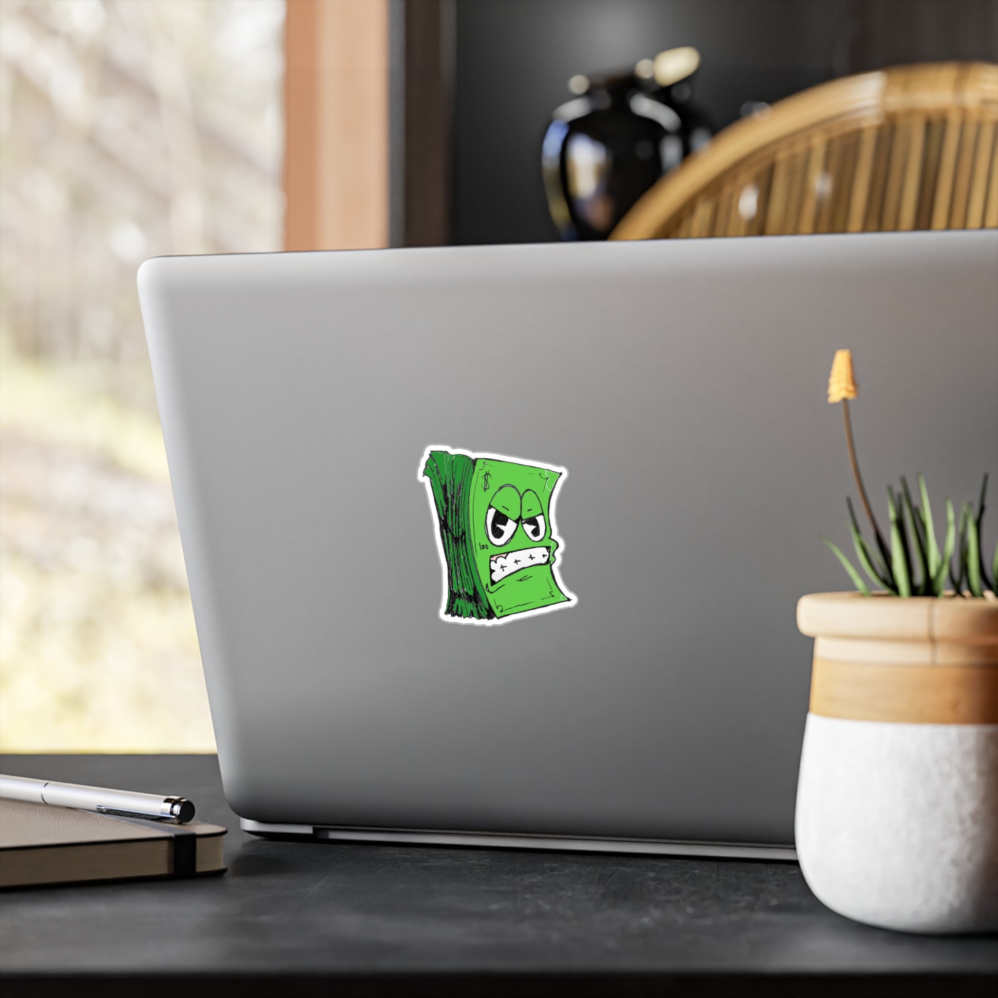 Money face sticker