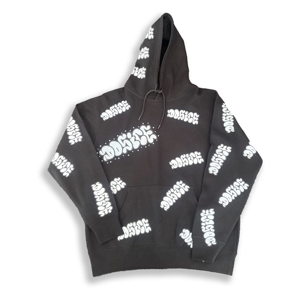 DOSICE "rinestone throwie" hoodie