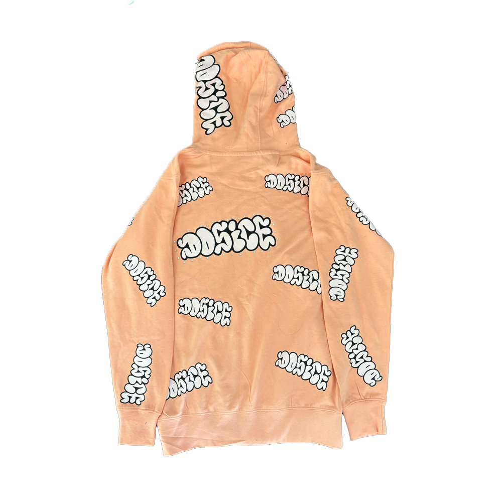 DOSICE "rinestone throwie" hoodie