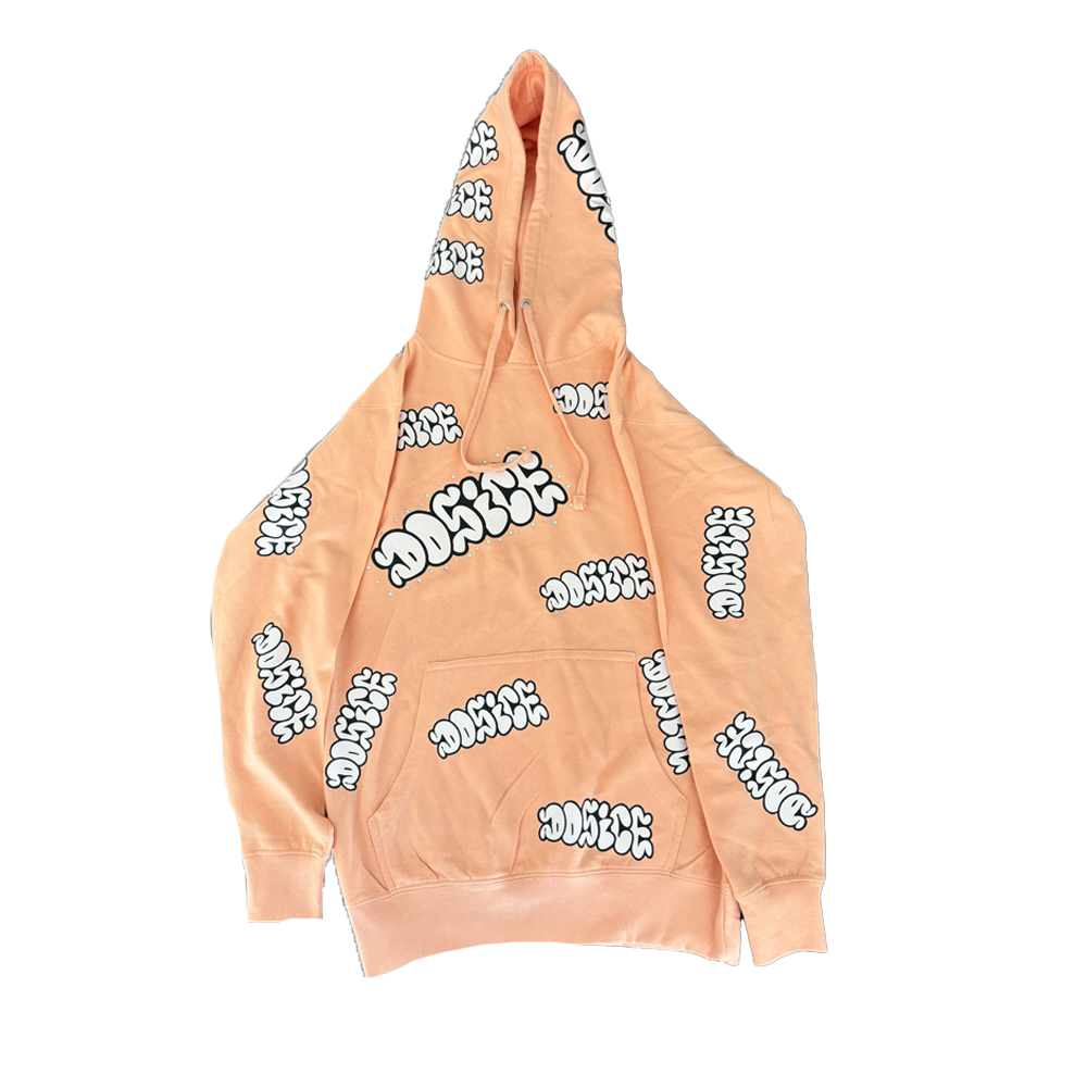 DOSICE "rinestone throwie" hoodie